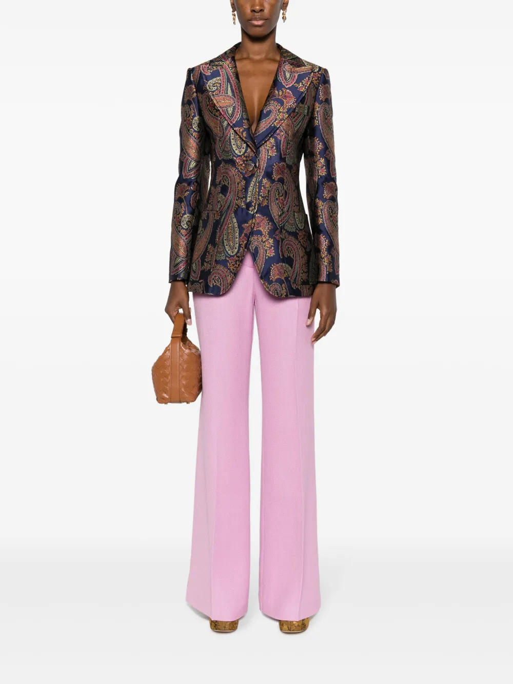 ETRO mid-rise flared trousers - Roze