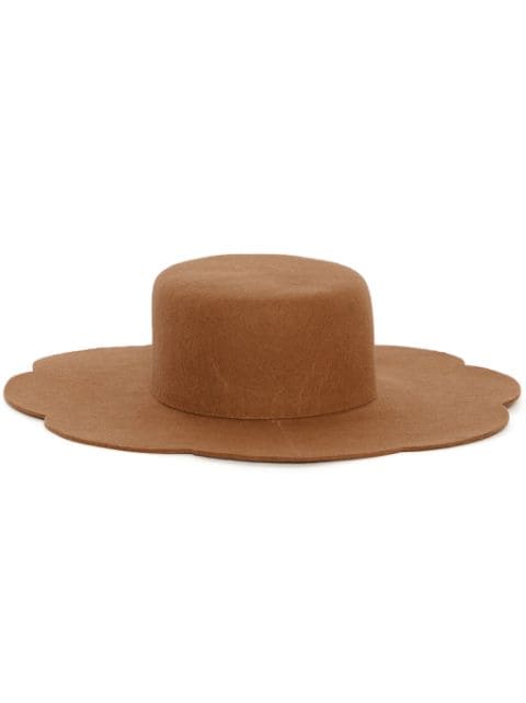 DESTREE flat-crown wool felt fedora 