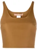 Ermanno Scervino virgin wool cropped top - Brown