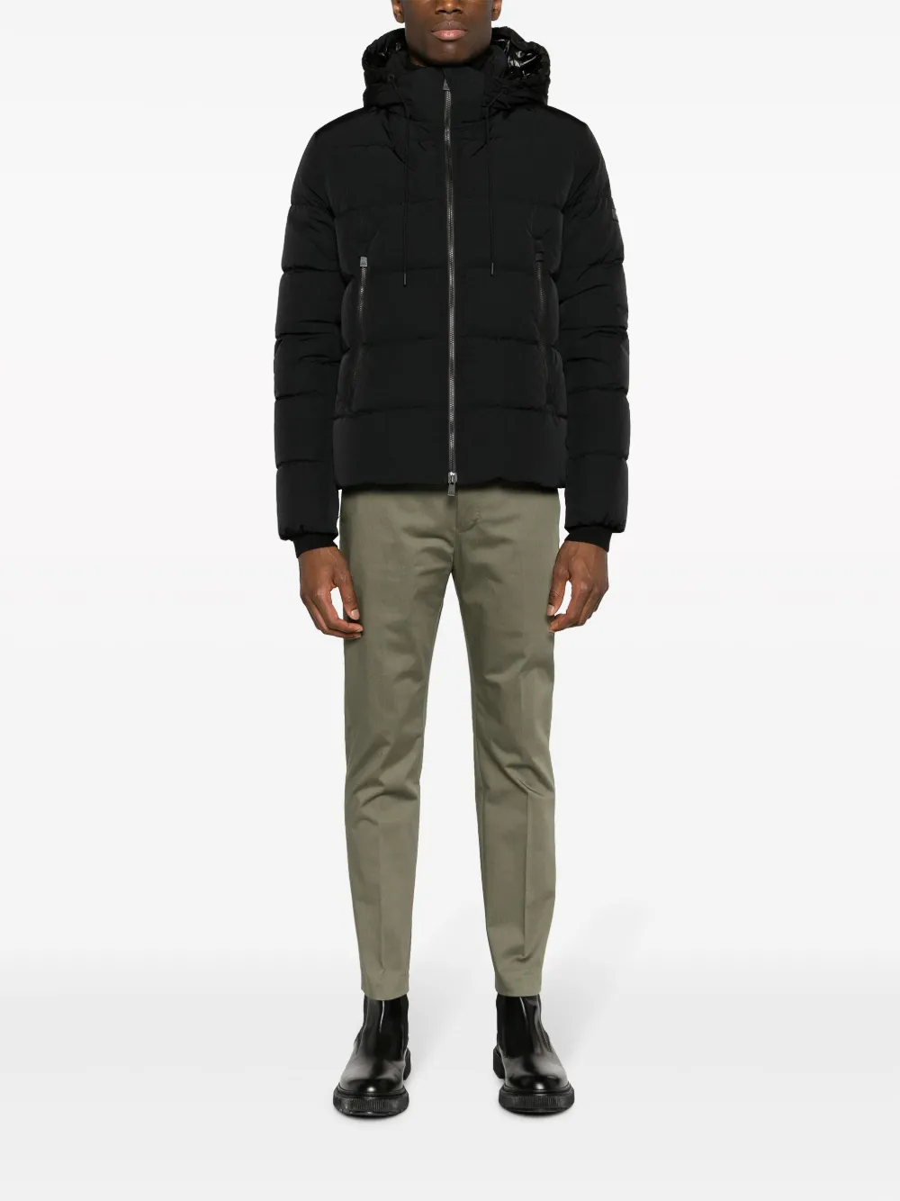 Tatras logo-patch hooded padded jacket - Zwart