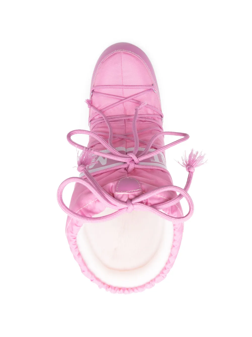 Shop Moon Boot Icon Logo-print Lace-up Boots In Pink