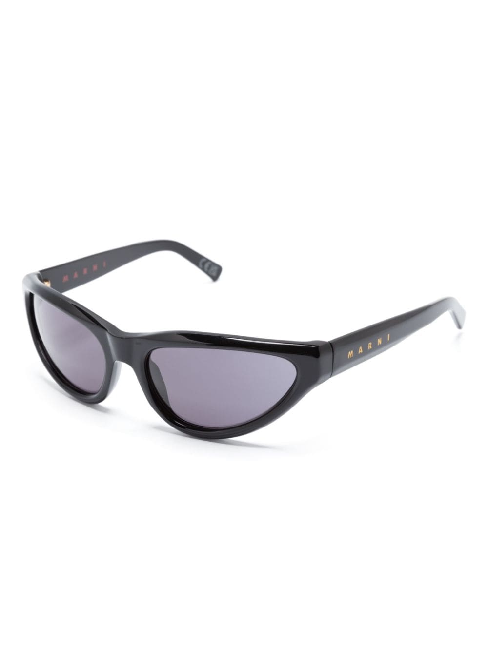Shop Marni Eyewear Mavericks Oval-frame Sunglasses In Black
