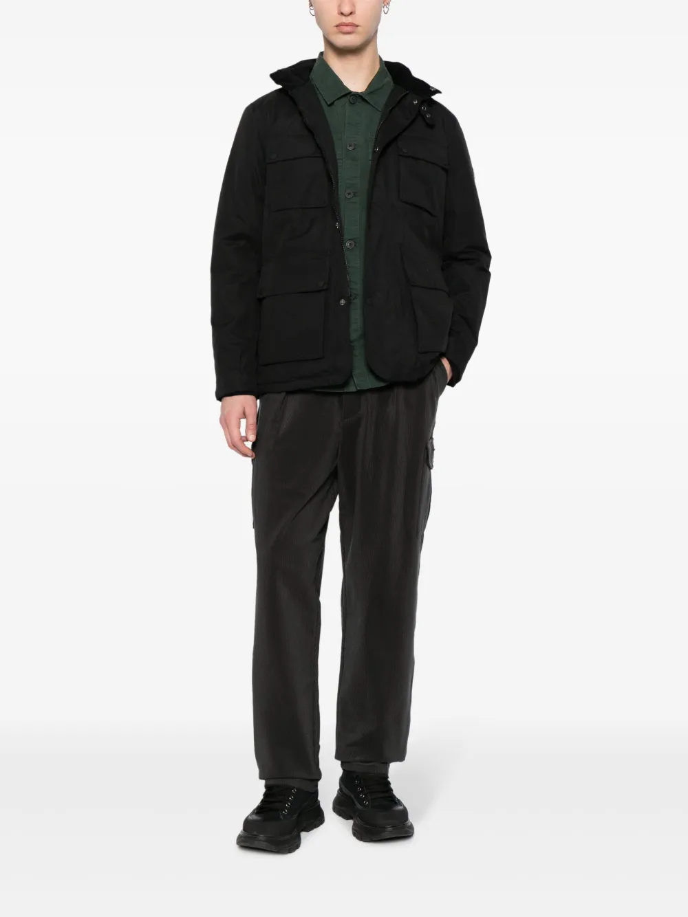 Barbour Jack met capuchon - Zwart