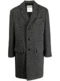 Moschino slogan-print wool peacoat - Black