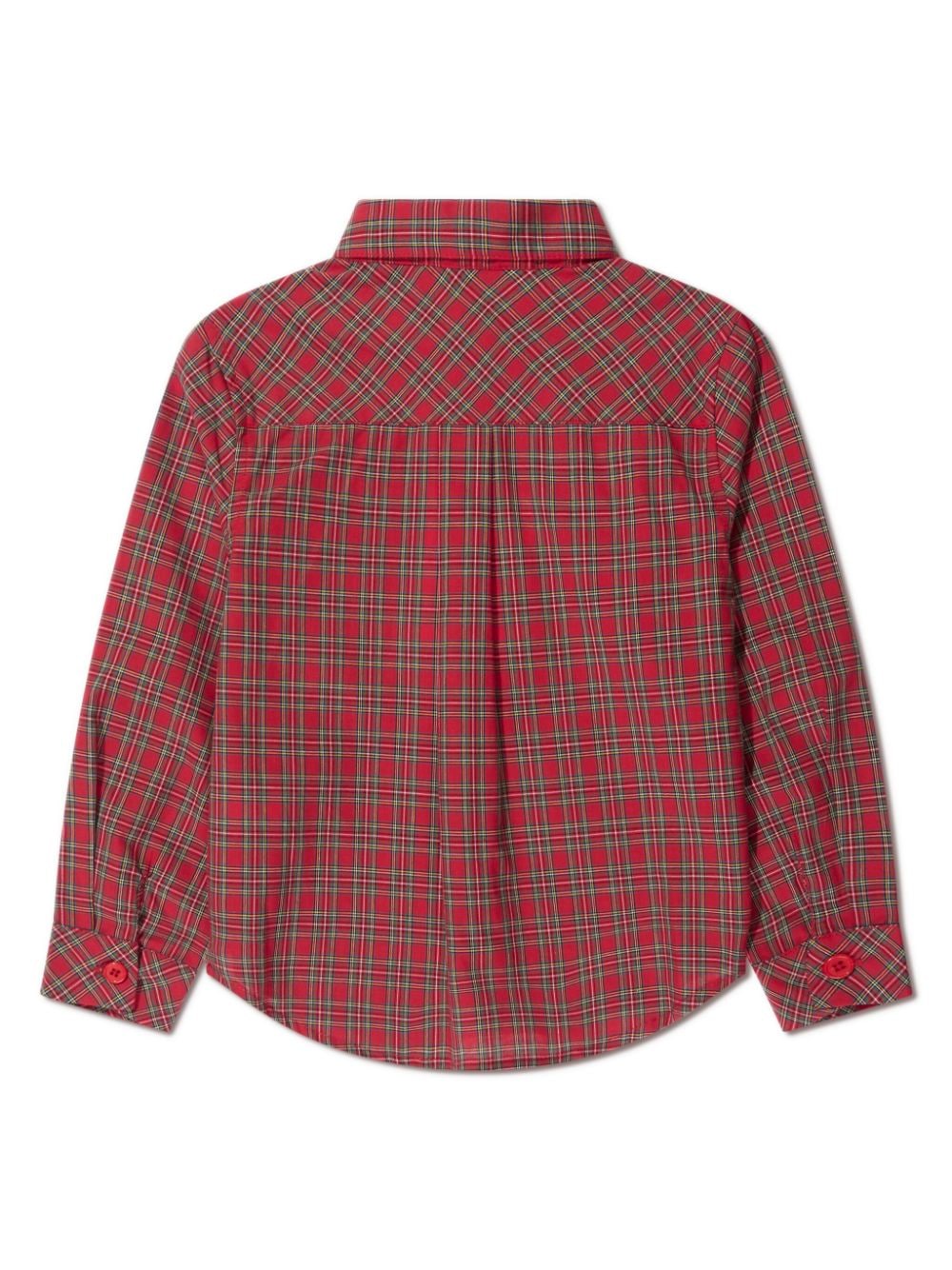 Shop Rachel Riley Check-print Cotton Shirt In Red