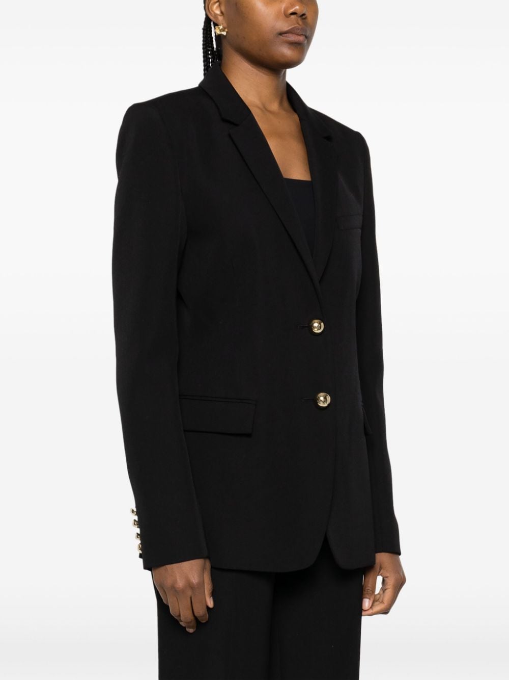 Shop Rabanne Virgin Wool Single-breasted Blazer In Black