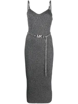 Michael Michael Kors monogram-jacquard Sleeveless Dress - Farfetch