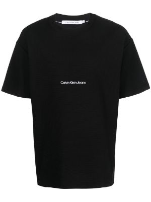 Buy Calvin Klein Jeans Brand Logo Printed Pure Cotton T Shirt - Tshirts for  Men 23832854