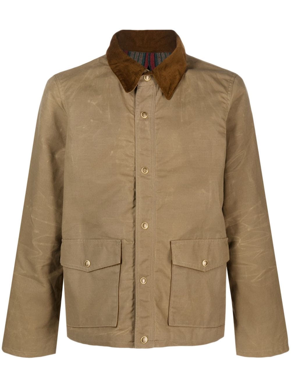 Renny coated-finish shirt jacket