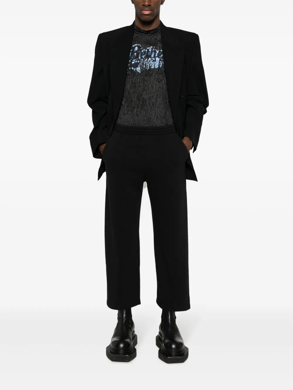 MM6 Maison Margiela Cropped trainingsbroek - Zwart