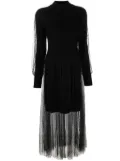 TWINSET tulle midi dress - Black