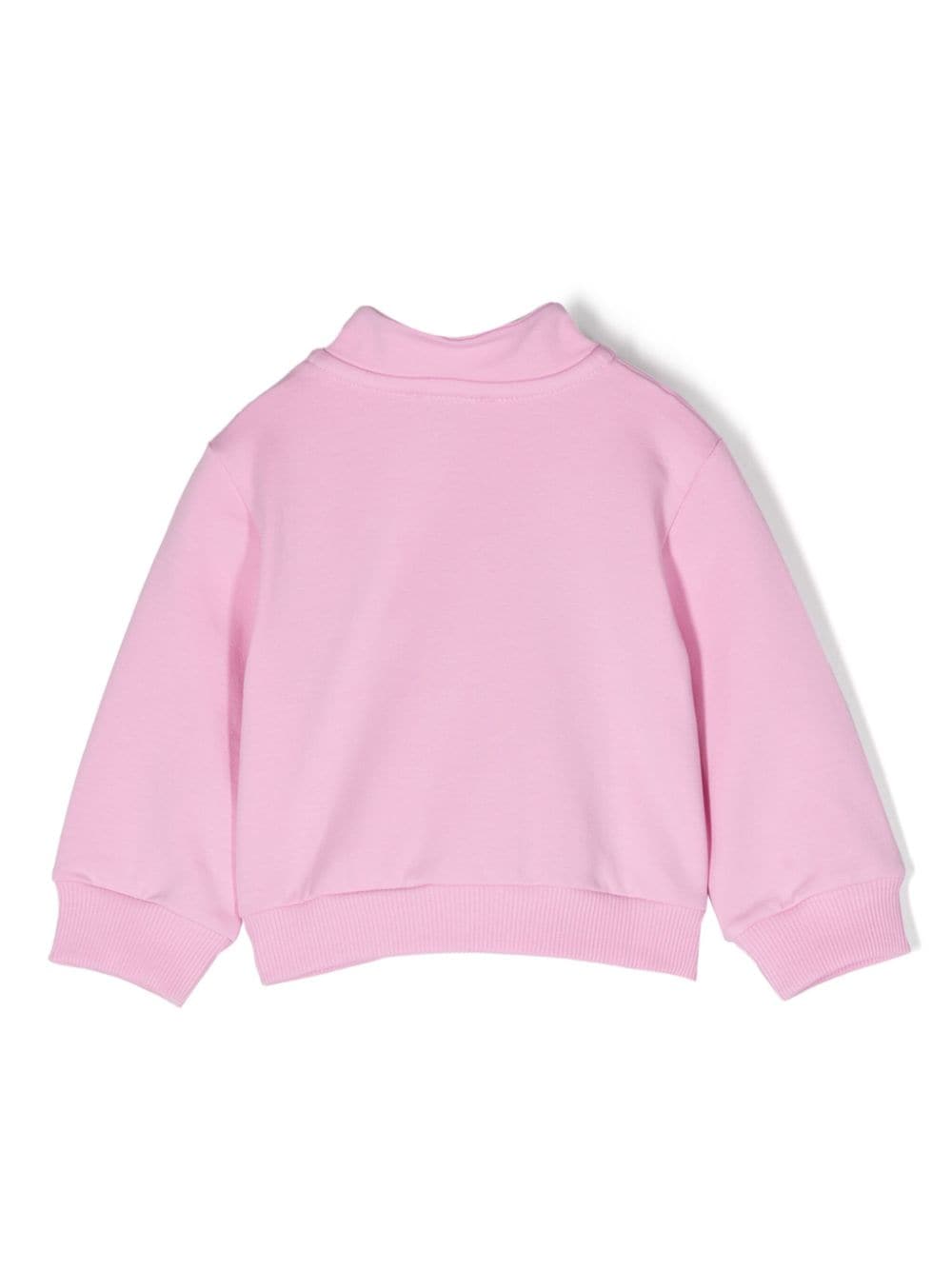 Shop Chiara Ferragni Eyelike-motif Mock-neck Jacket In Pink