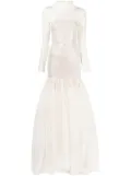 Atu Body Couture high-neck sequin mermaid gown - White