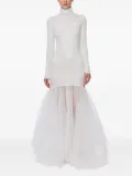 Atu Body Couture high-neck sequin mermaid gown - White