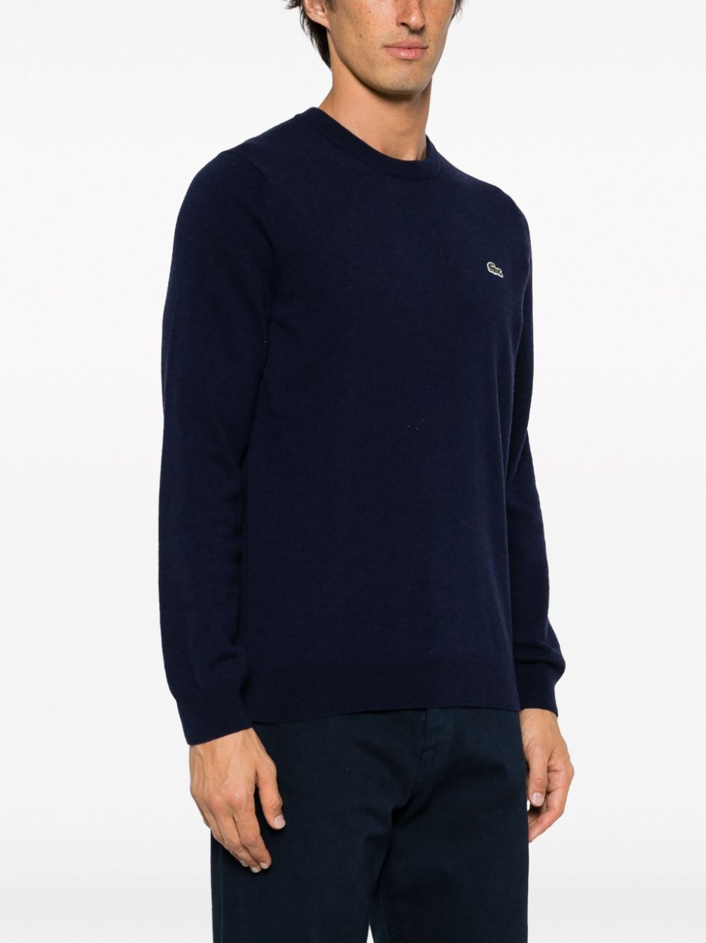 Lacoste navy blue shop crew neck jumper