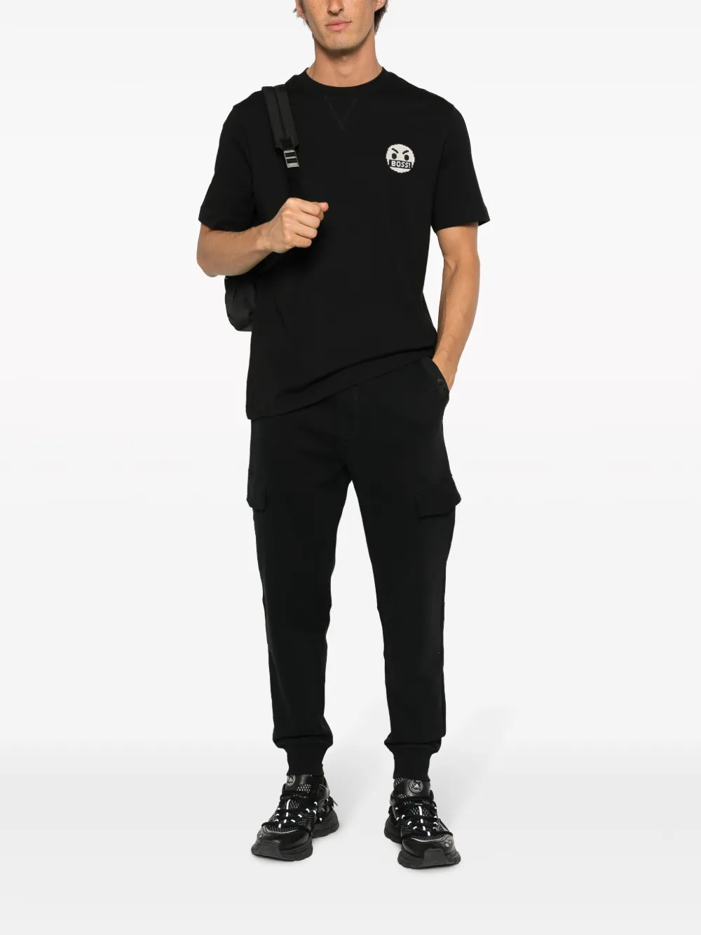 BOSS drawstring-waist track trousers - Zwart