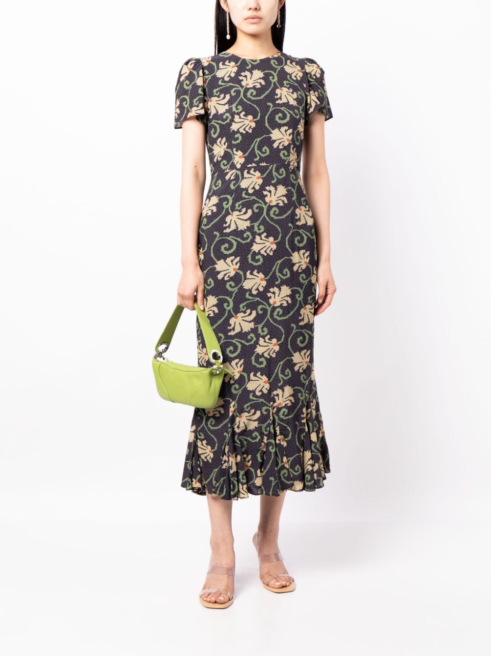 Shop Rhode Lulani Floral-print Dress In Multicolour