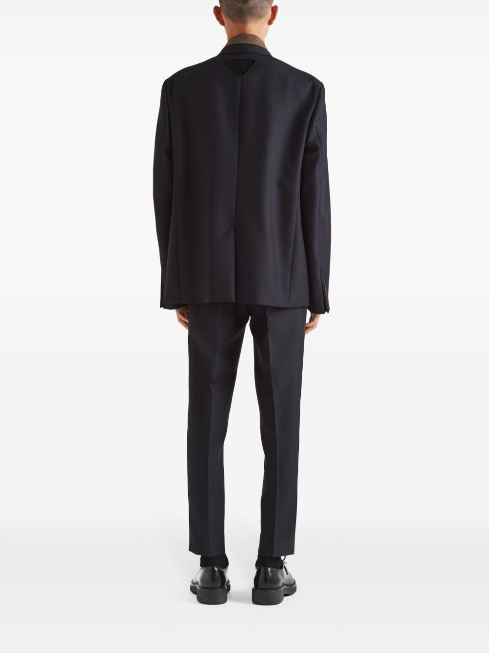 Shop Prada Mid-rise Tailored Trousers In Blue