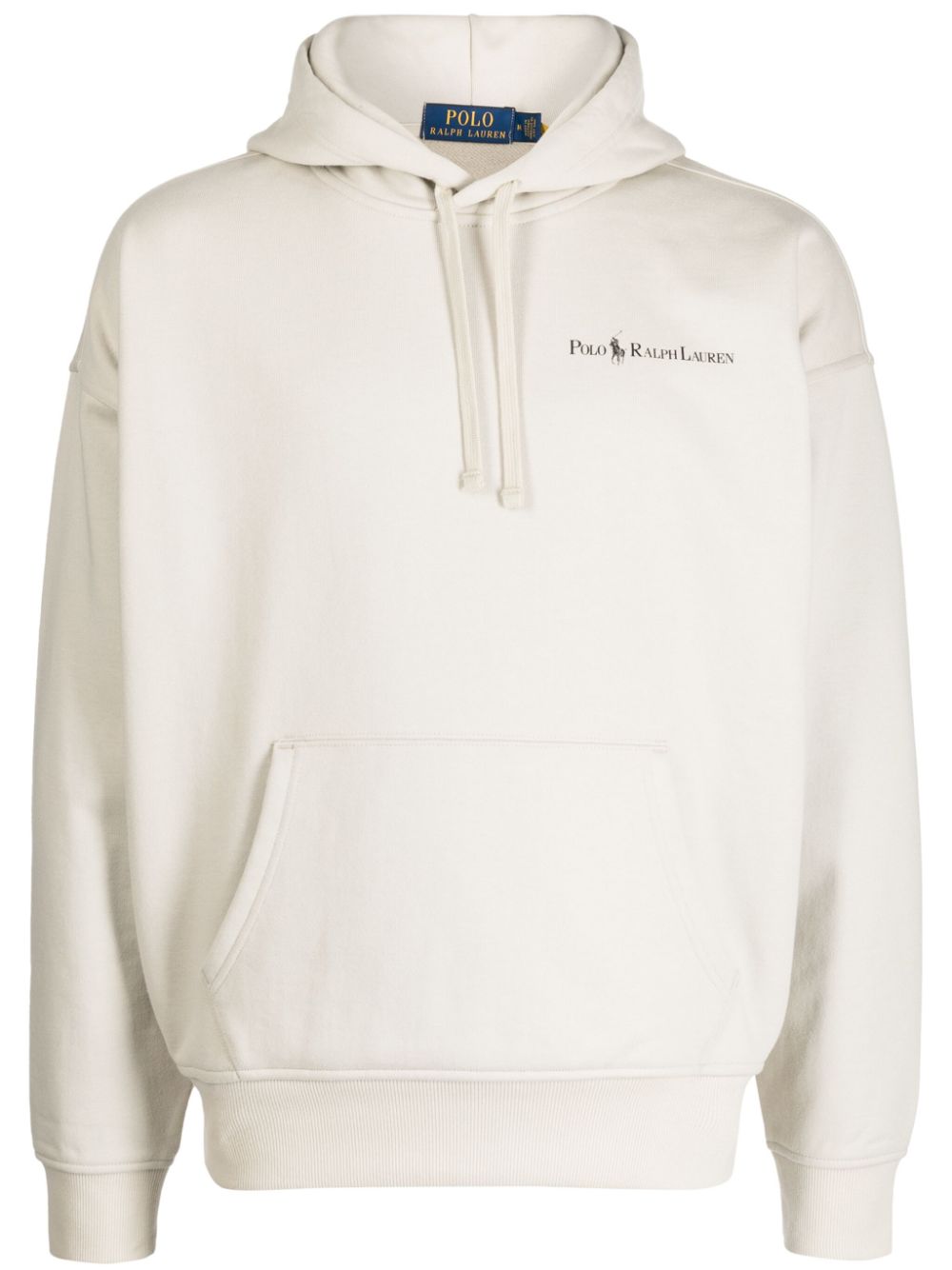 Polo Ralph Lauren logo-print drop-shoulder hoodie - Neutrals