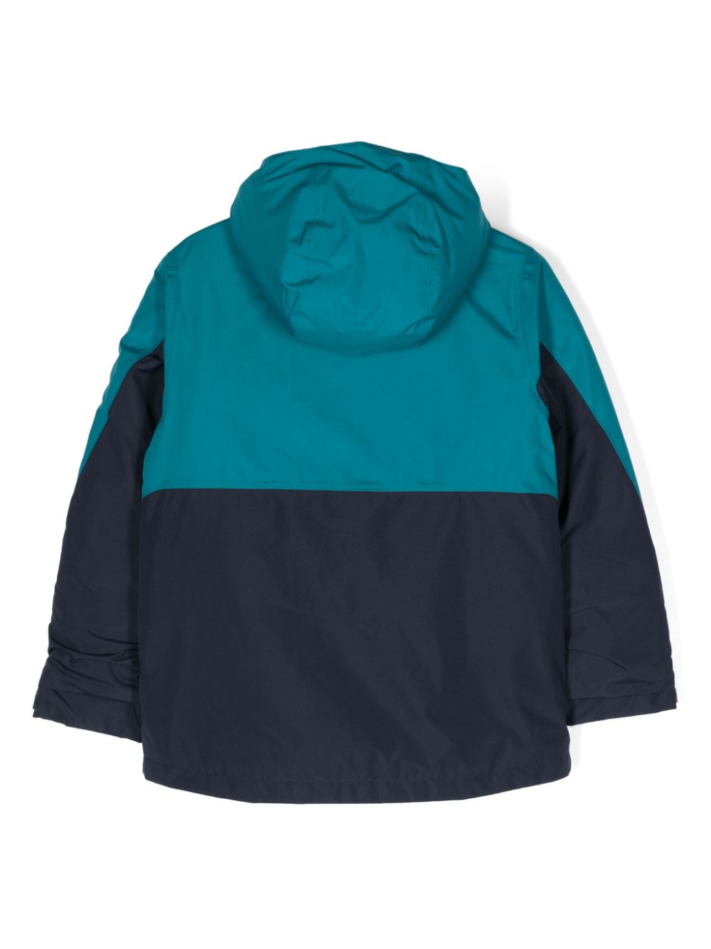 Patagonia Kids logo-patch colour-block jacket - Blauw