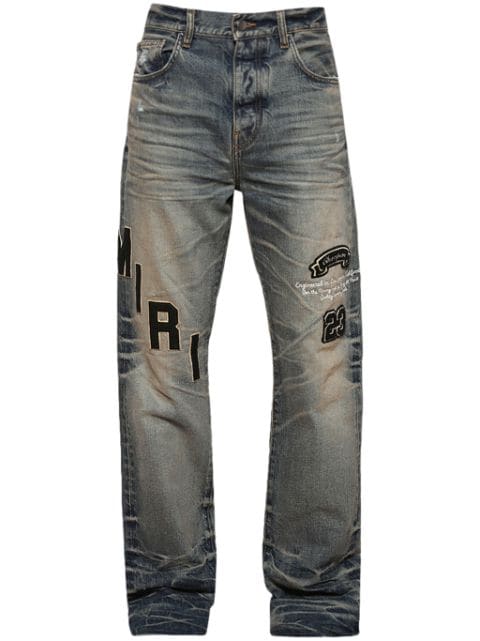 AMIRI jeans con efecto envejecido y parche del logo
