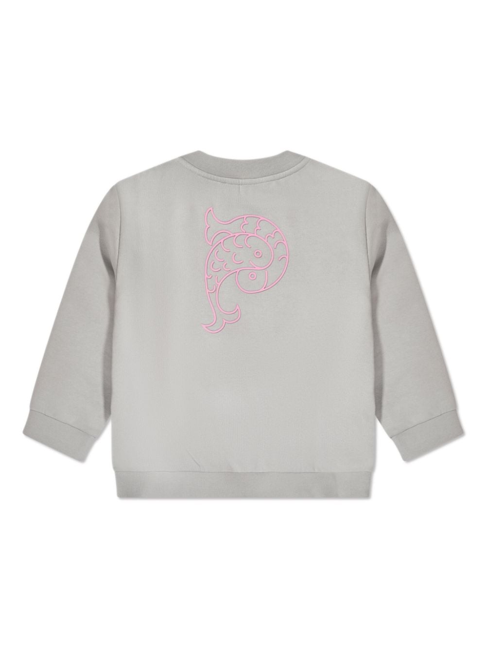 Shop Pucci Junior Logo-print Cotton Sweatshirt In Grau