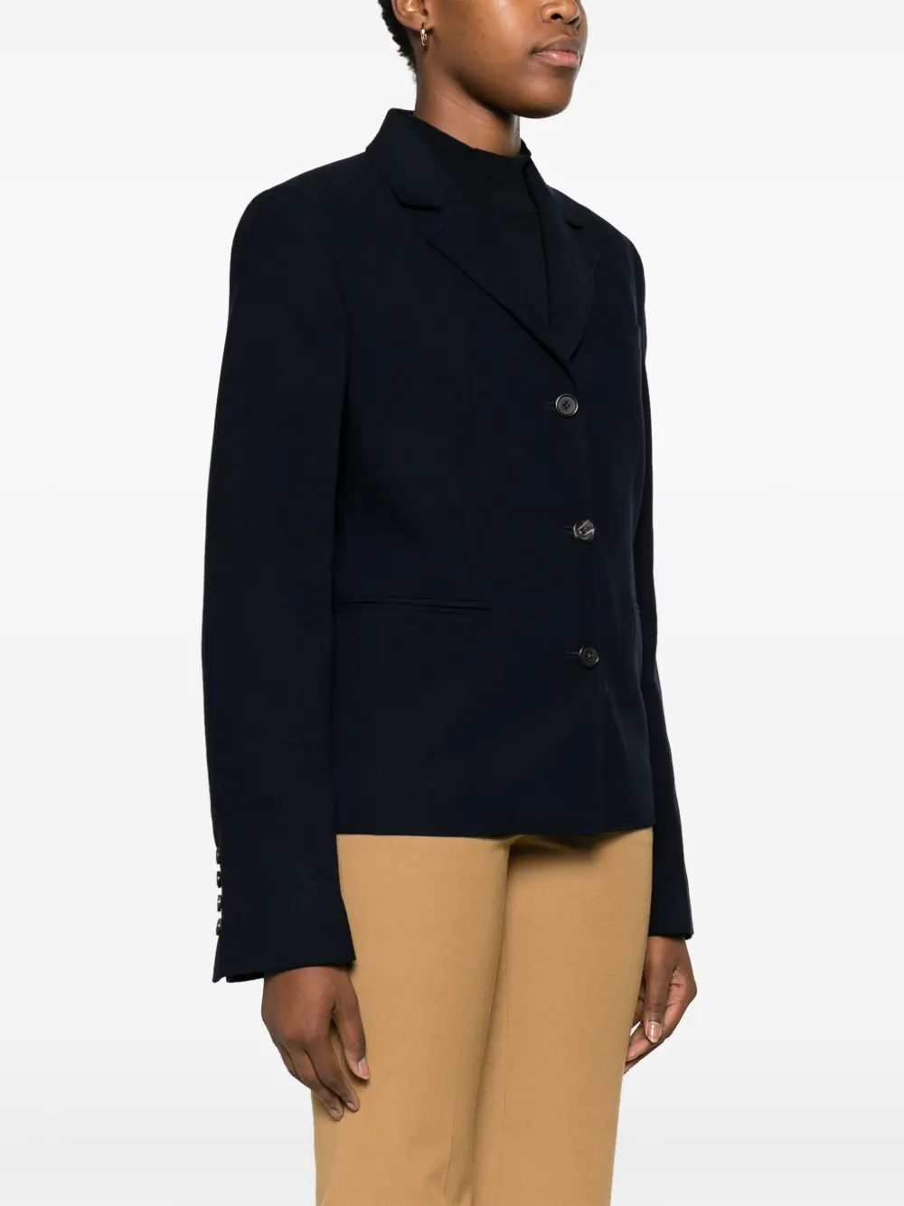 Shop Totême Single-breasted Suit Blazer In Blue