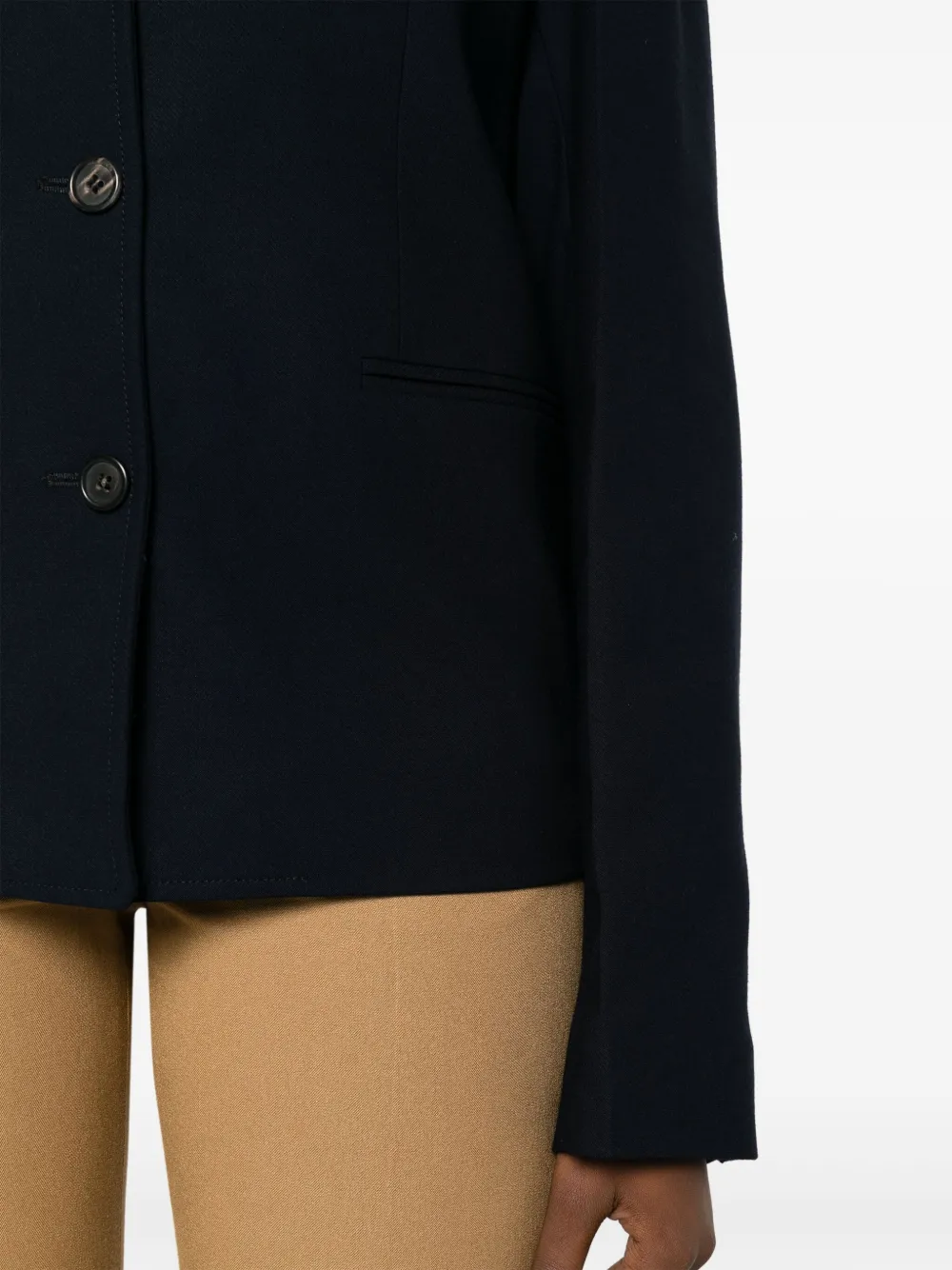 Shop Totême Single-breasted Suit Blazer In Blue