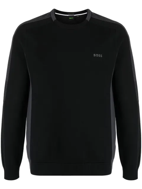 BOSS Rinos colour-block jumper