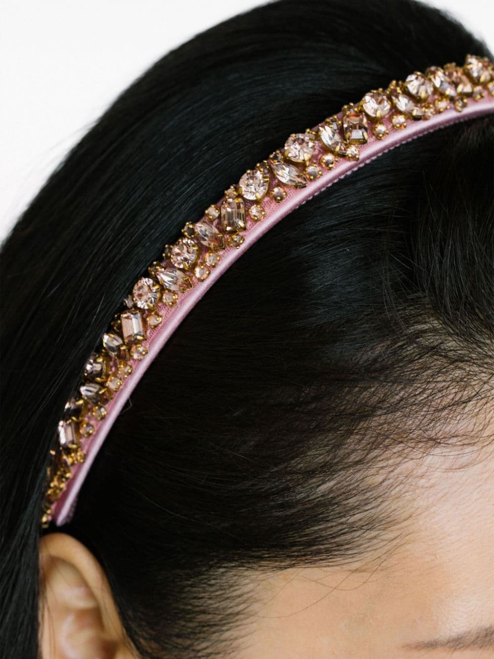 Jennifer Behr Haarband verfraaid met kristallen Roze