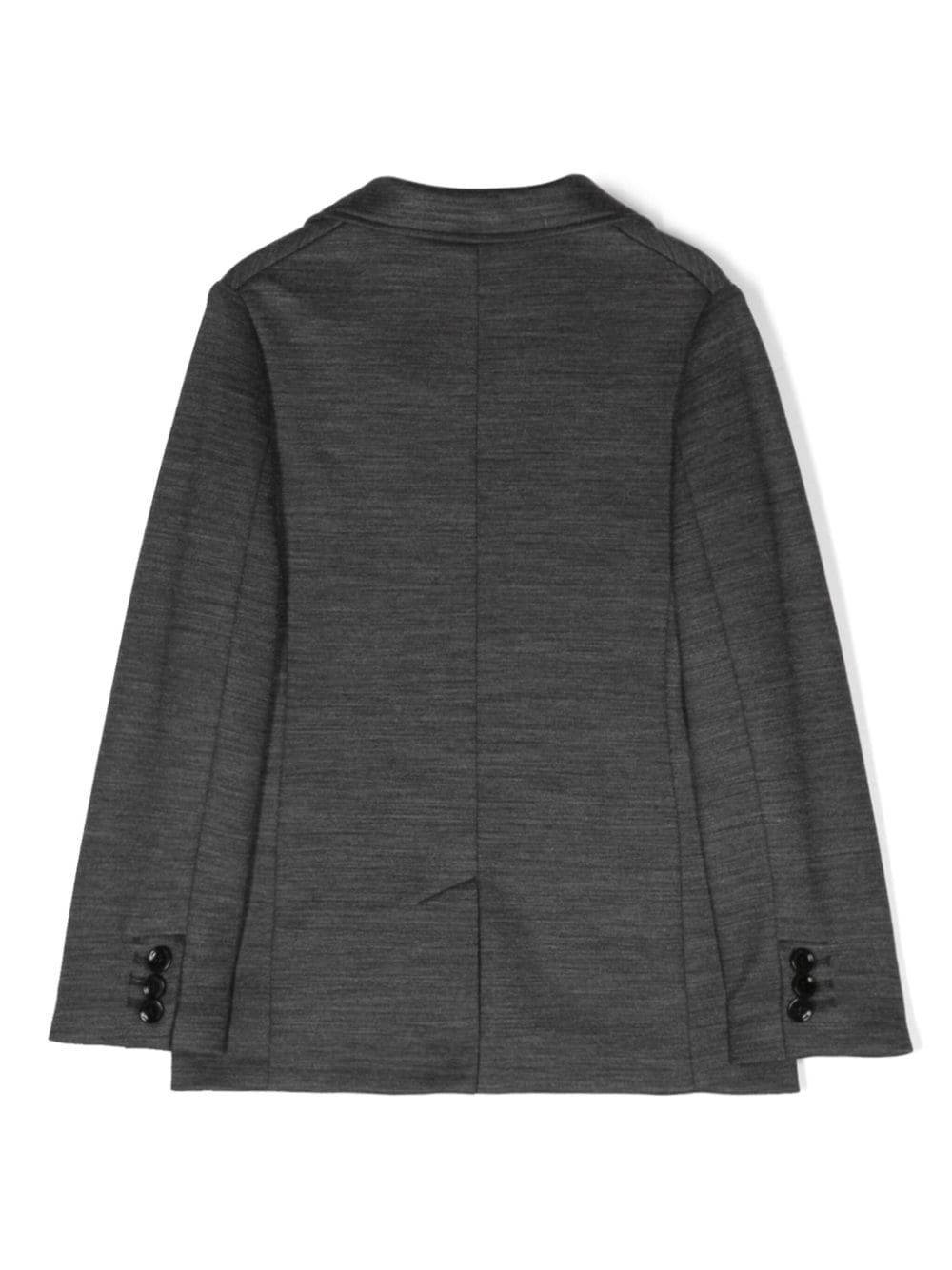 Shop Dolce & Gabbana Logo-patch Jersey Single-breasted Blazer In Grey