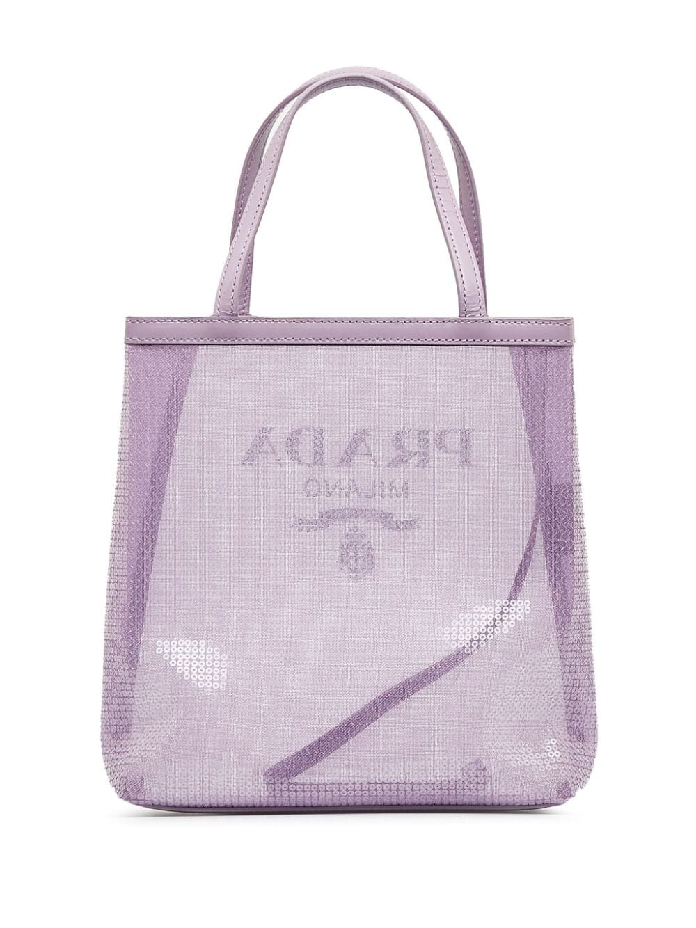 Prada Pre-owned logo-print Mesh Tote Bag - Purple