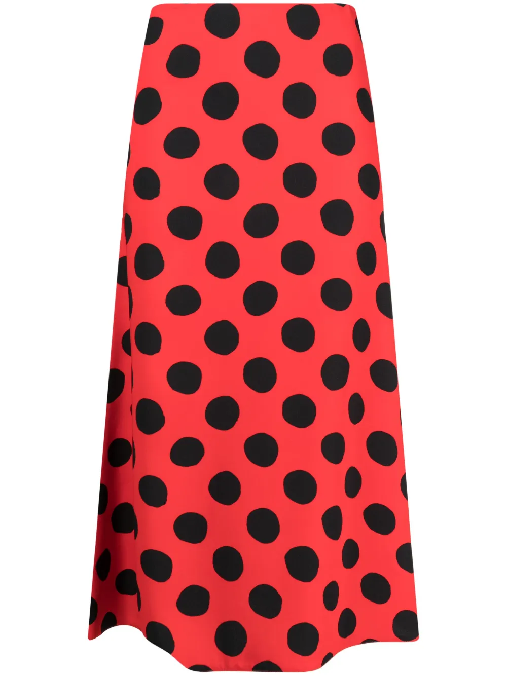 Black and red polka dot outlet skirt