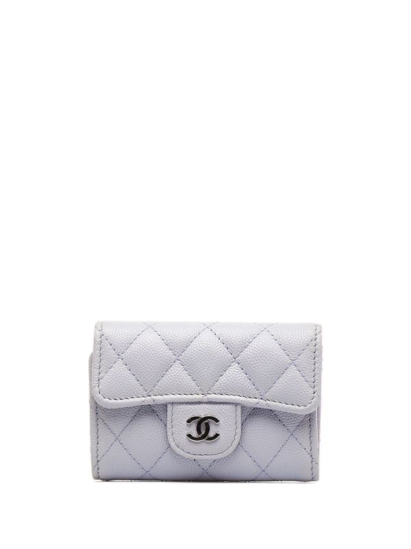 Chanel Classic Quilted Key holder Black Caviar Gold Hardware