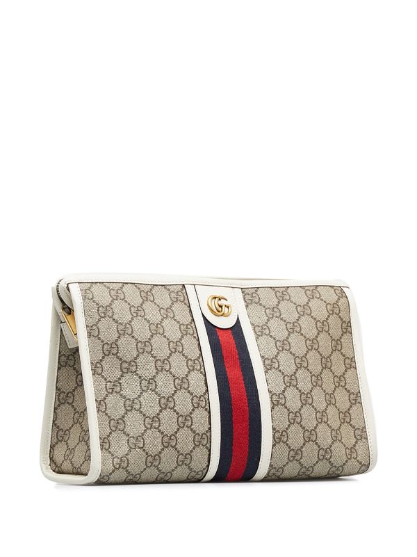 Gucci Pre-Owned Ophidia Canvas Clutch Bag - Farfetch