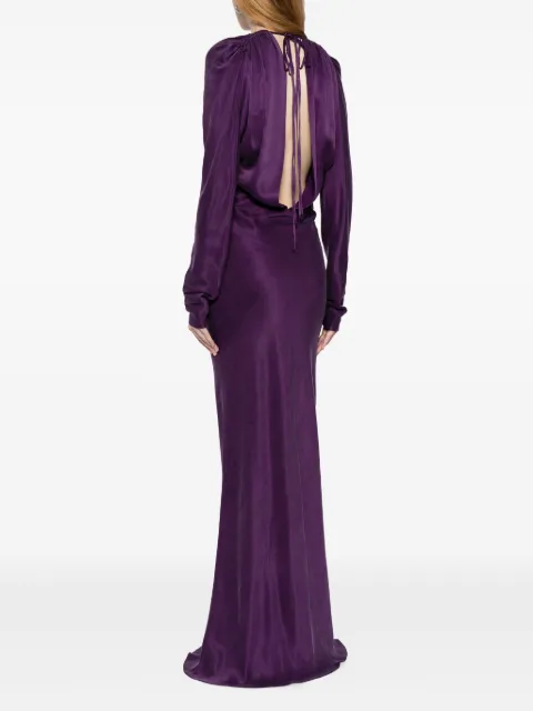 Aleksandre Akhalkatsishvili cut out-detail satin maxi dress PRRVCUDR05 - 3