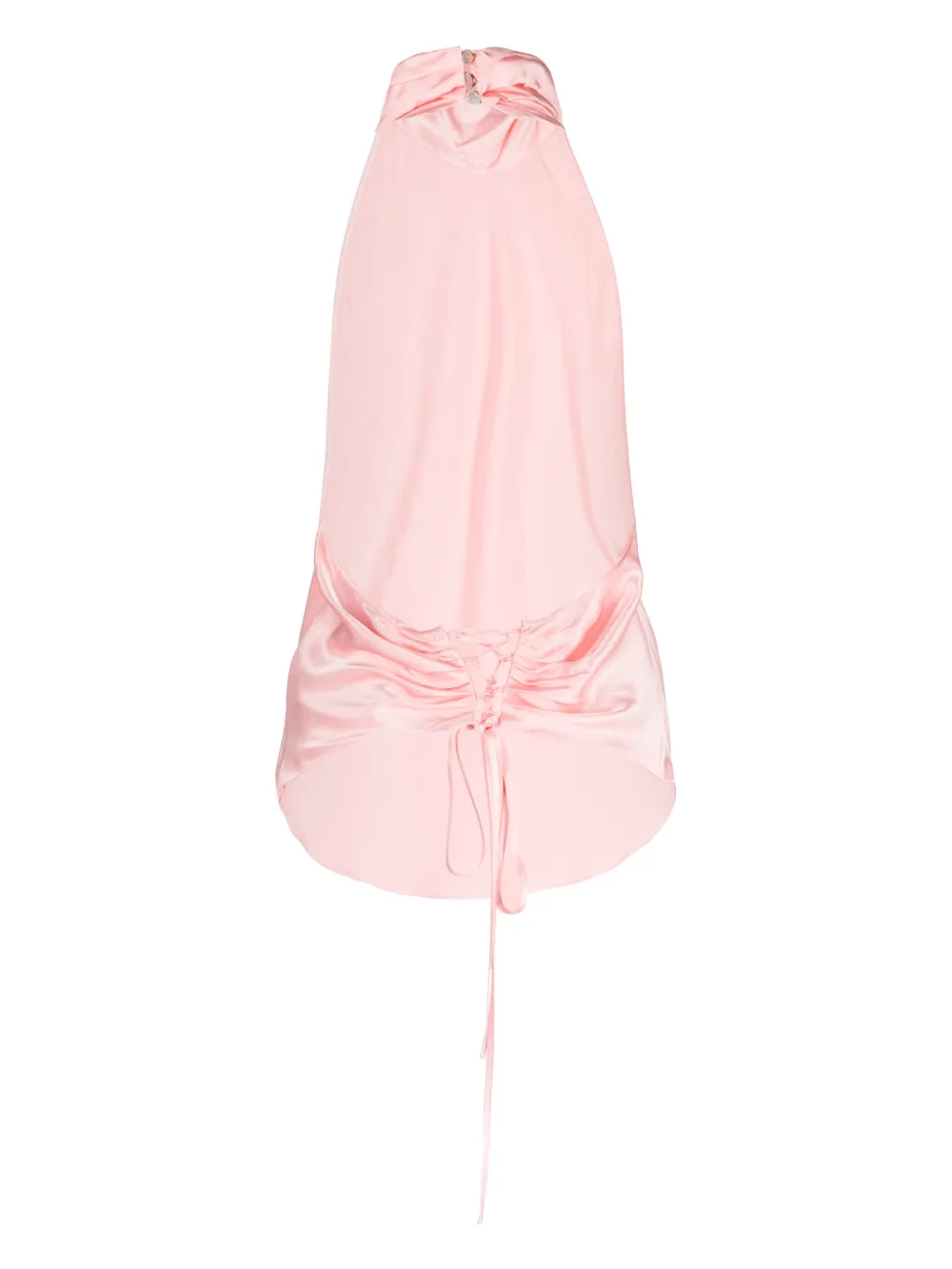 Materiel top satinado con cuello halter | Chalecos y camisetas | Image 2