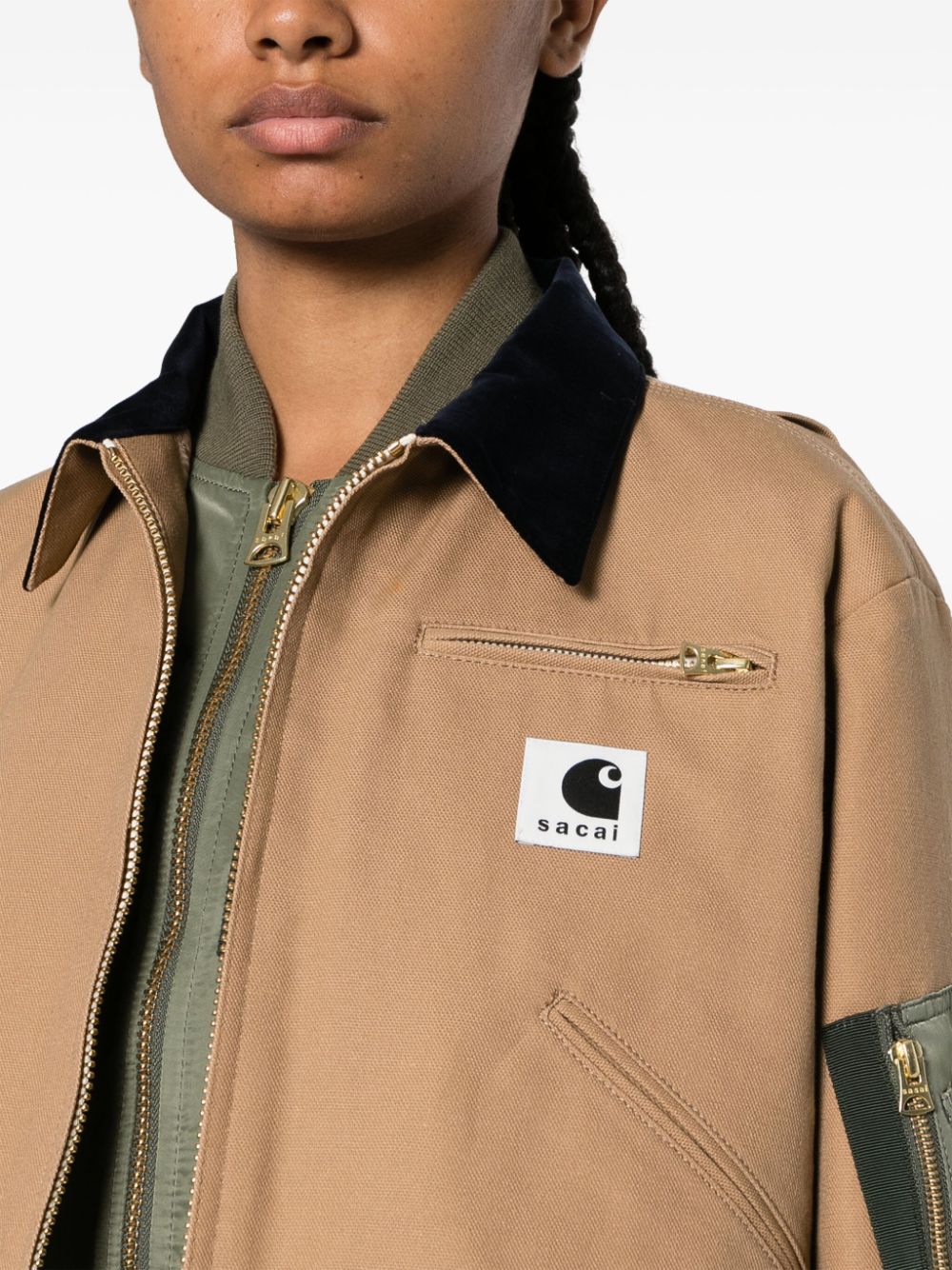 Sacai x Carhartt WIP クロップドジャケット - Farfetch