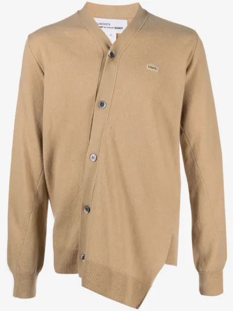 Comme Des Garçons Shirt cárdigan asimétrico de Comme Des Garçons Shirt x Lacoste