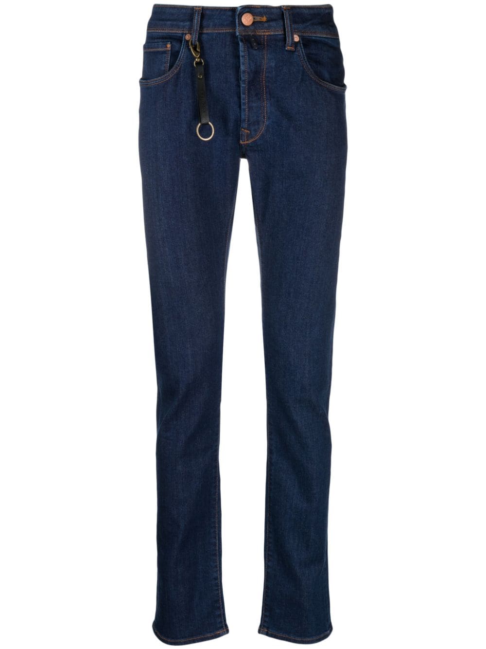 Shop Incotex Low-rise Slim-fit Jeans In Blue