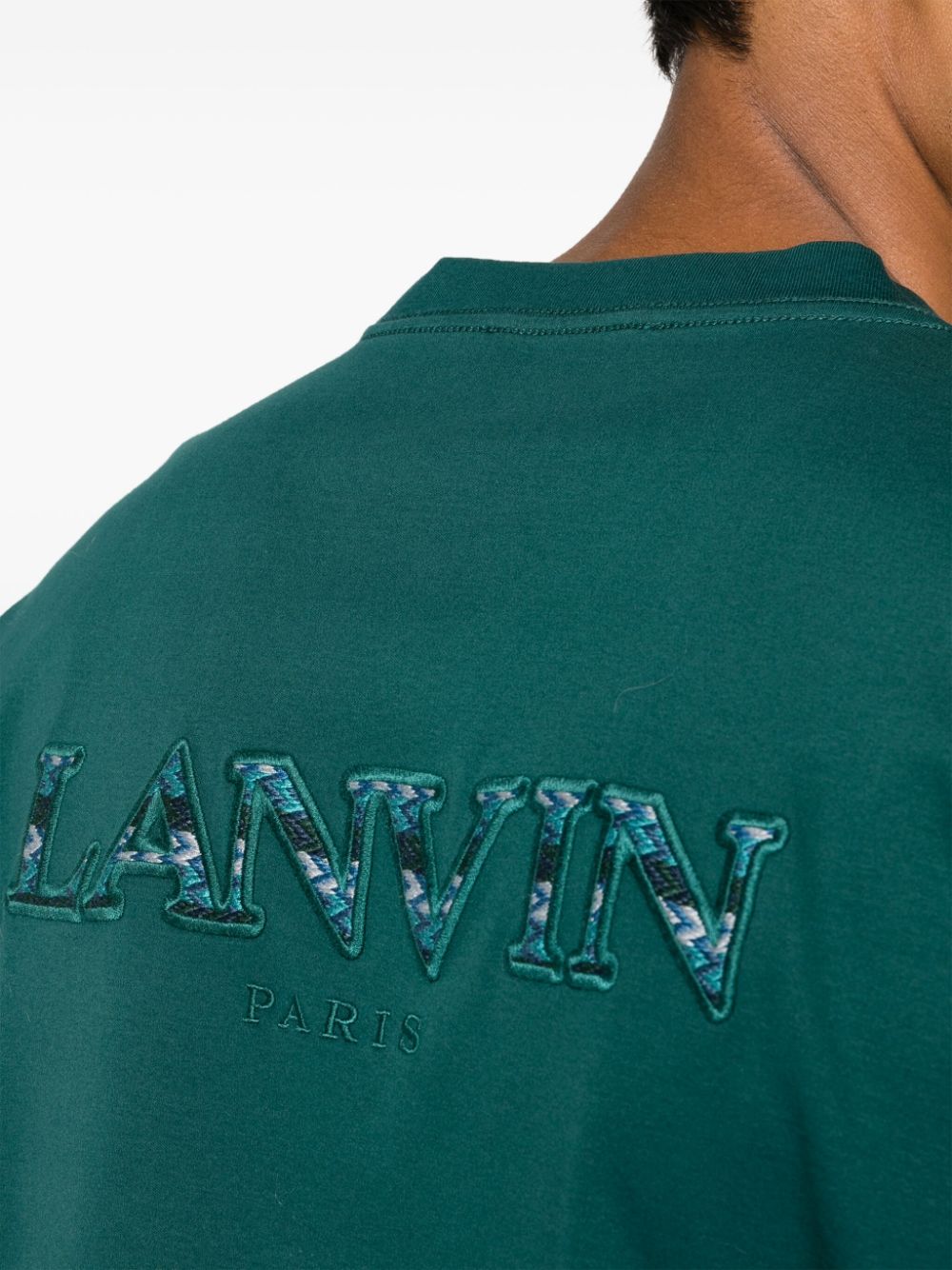 Lanvin logo-embroidered cotton T-shirt Men