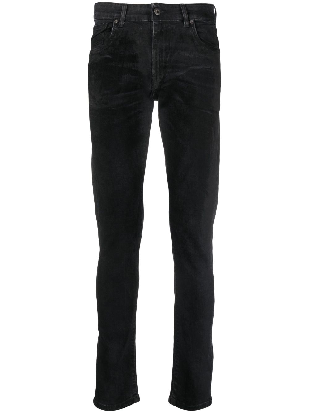 Salvatore Santoro logo-patch straight-leg jeans - Black