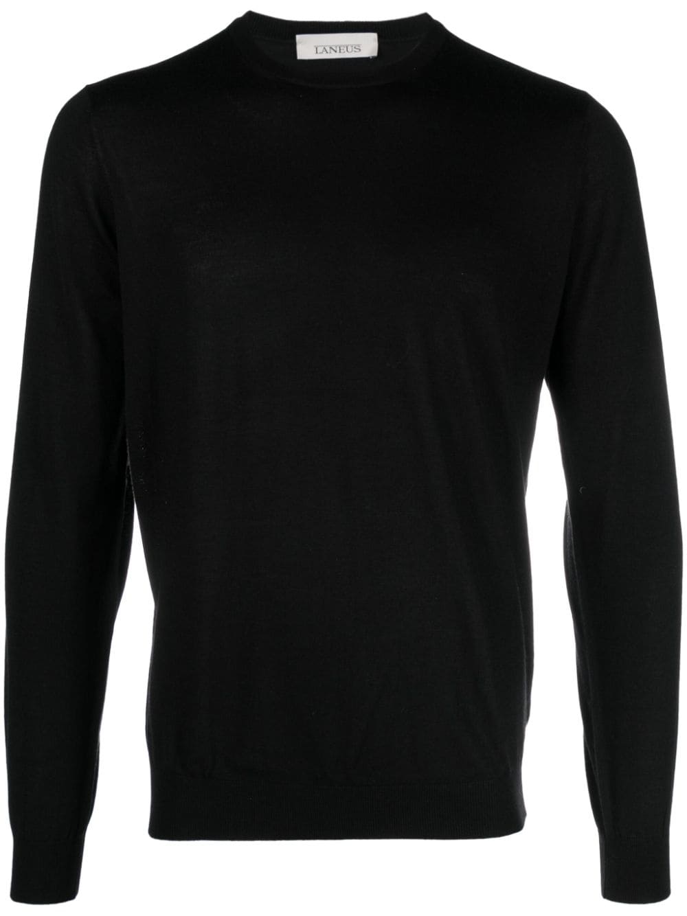 fine-knit crew-neck jumper