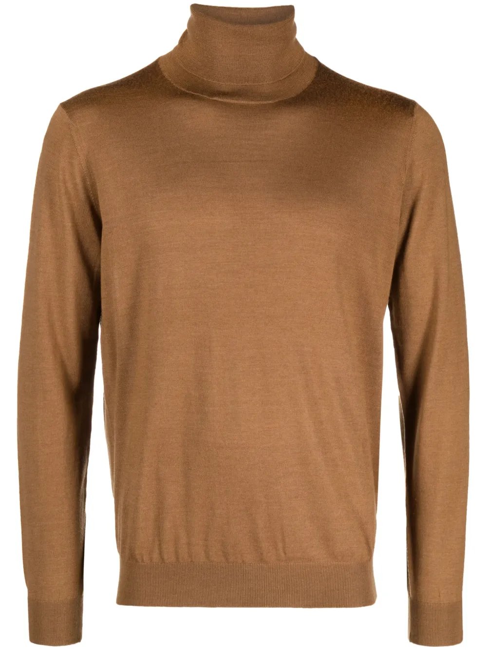 Laneus pull en maille fine à col roulé - Marron Top Merken Winkel