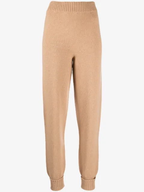 TWINSET elasticated-waist ribbed-knit track pants