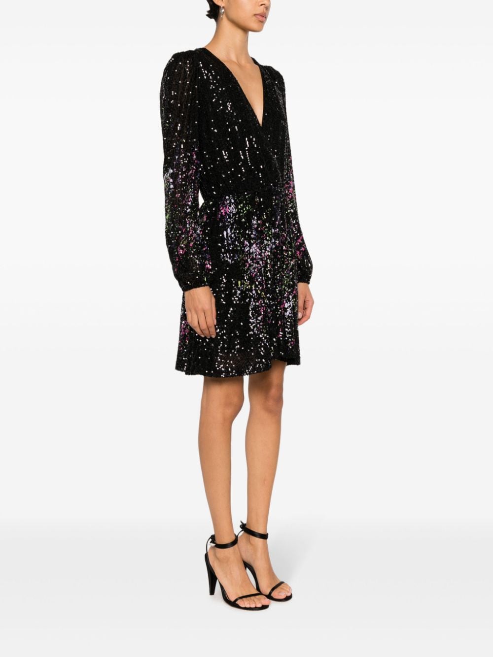 Shop Twinset X Myfo Sequinned Minidress In Black