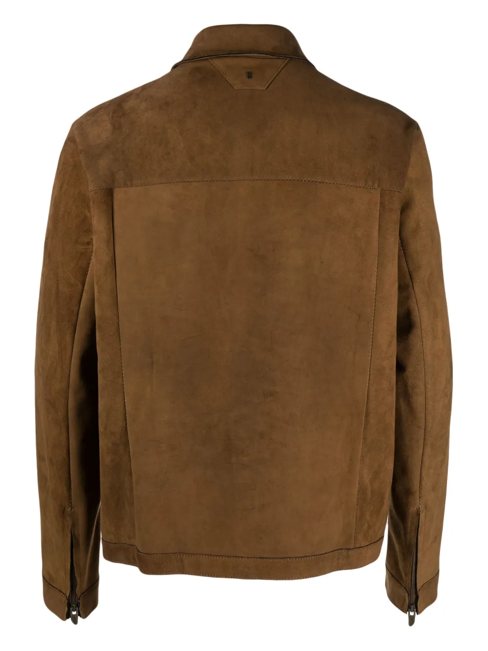 Salvatore Santoro slim-cut suede jacket - Bruin