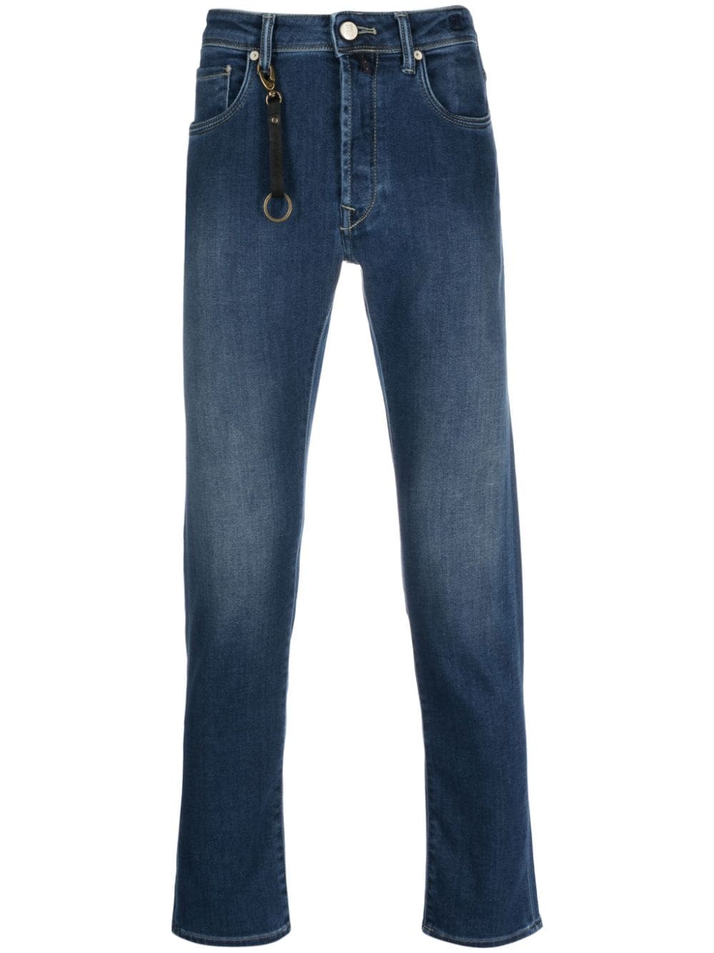 incotex jean slim à taille basse - bleu