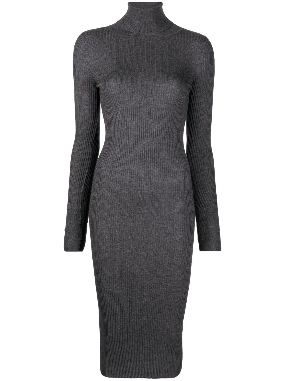 Wild Cashmere robe nervurée à coupe mi-longue | gris | Image 1
