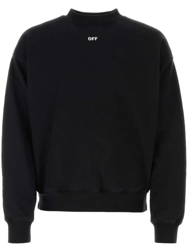 【関税&送料込】Off-White Sweatshirt With Arrow Embroidery Off-White Arrows-embroidered Cotton Sweatshirt | White